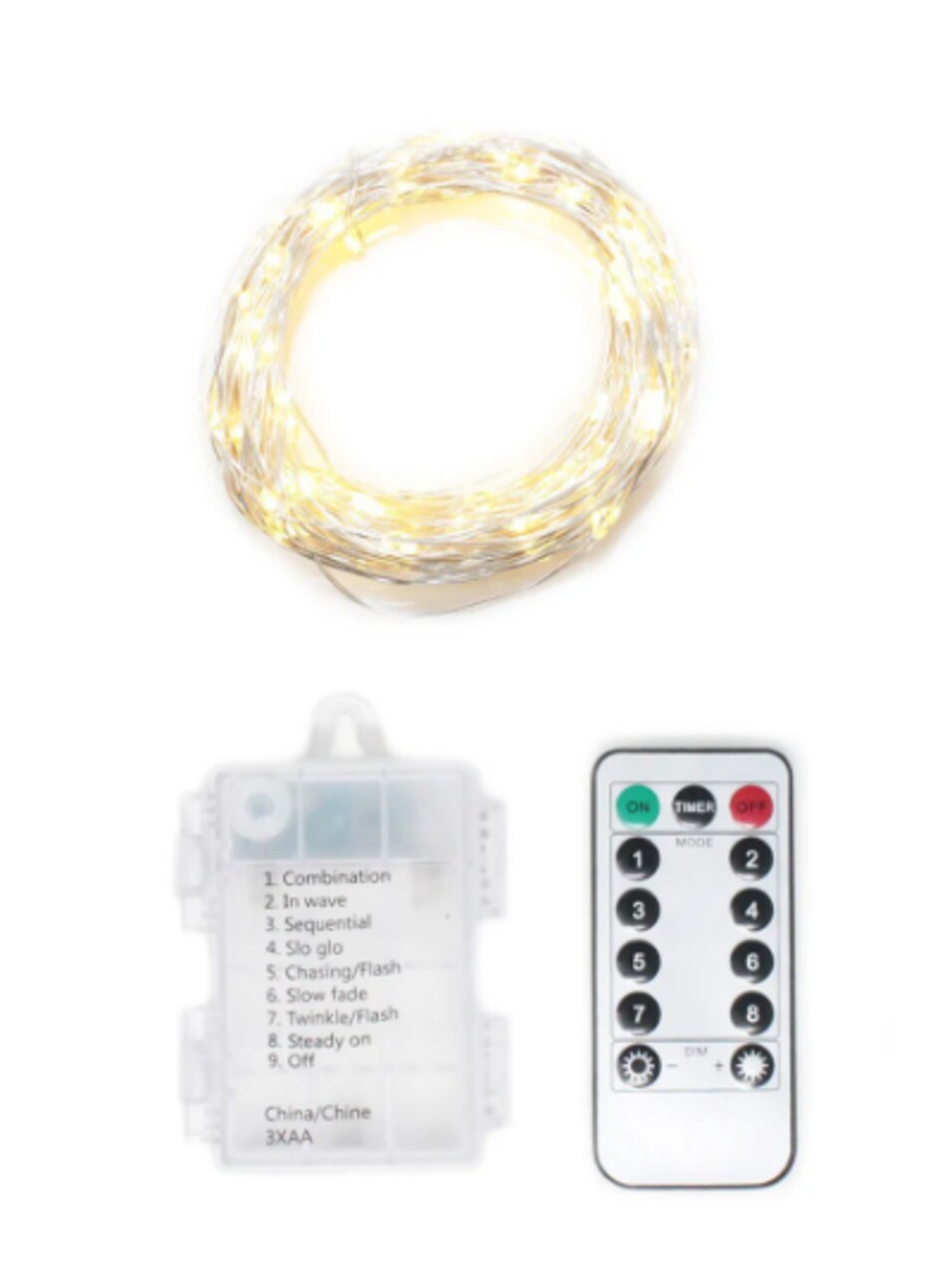 Twinkling 100 LED Starry Fairy Lights — Battery & Remote Operated